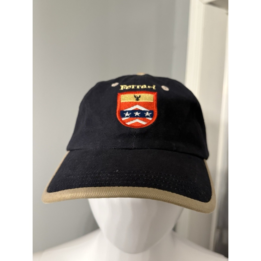Ferrari Vintage Navy Adjustable Hat Embroidered‎ Collaboration With 1st MAC USMC